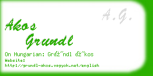 akos grundl business card